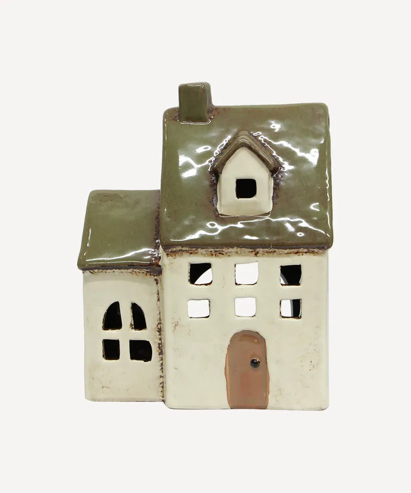 Alsace Tea Light Chapel Olive Green | French Country