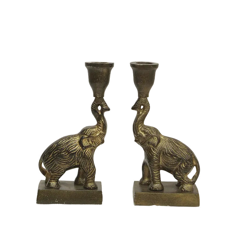 Elephant Candle Holder (2PC) | French Country