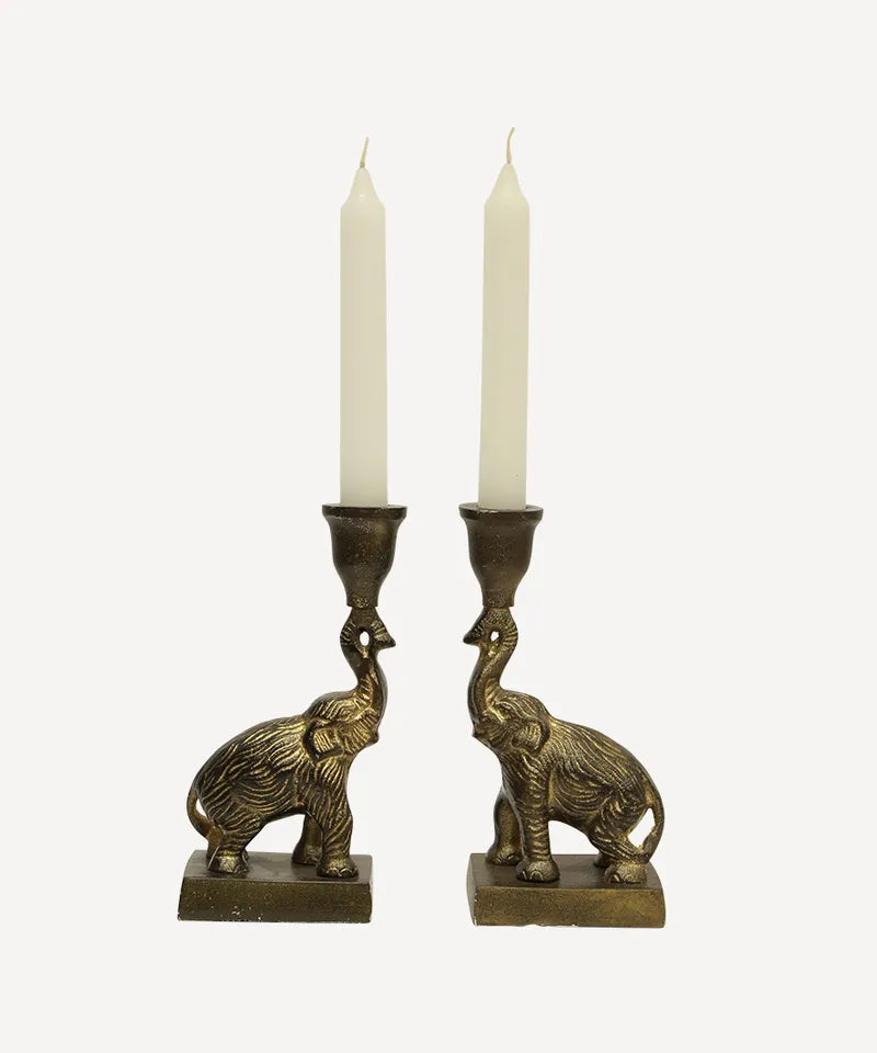 Elephant Candle Holder (2PC) | French Country