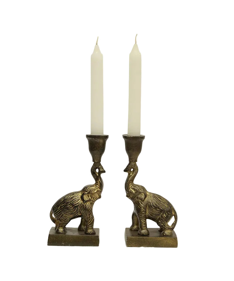 Elephant Candle Holder (2PC) | French Country