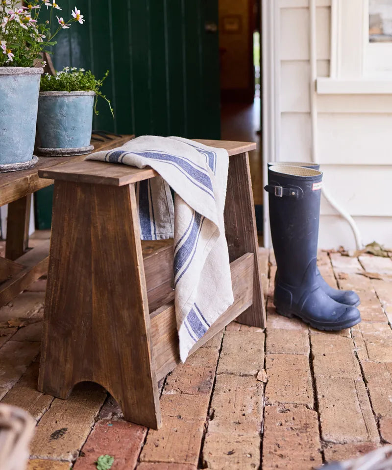 Rustic Magazine Holder Stool | French Country