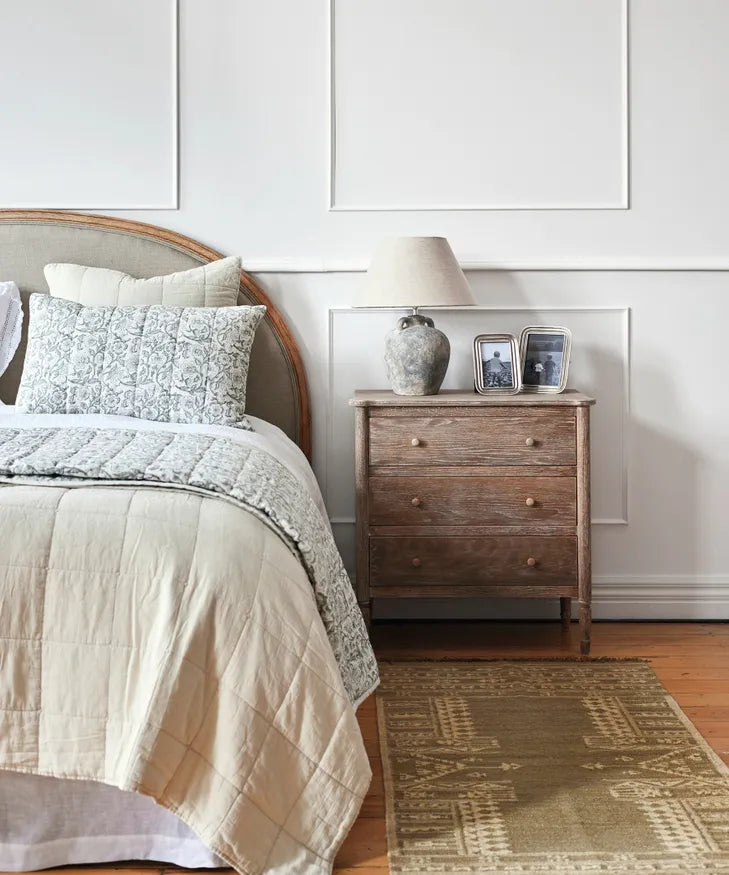 Athena Handblock Blue Coverlet Large | French Country