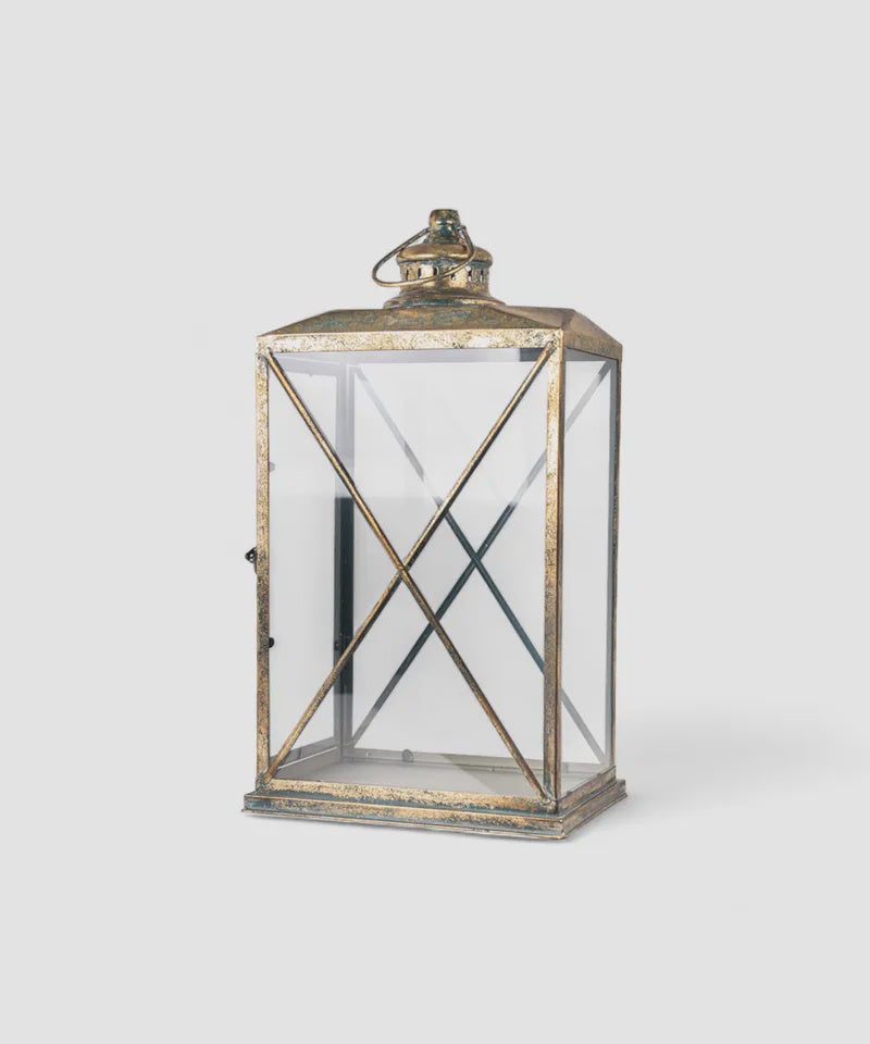 Calypso Lantern - Aged Gold - Small | French Country