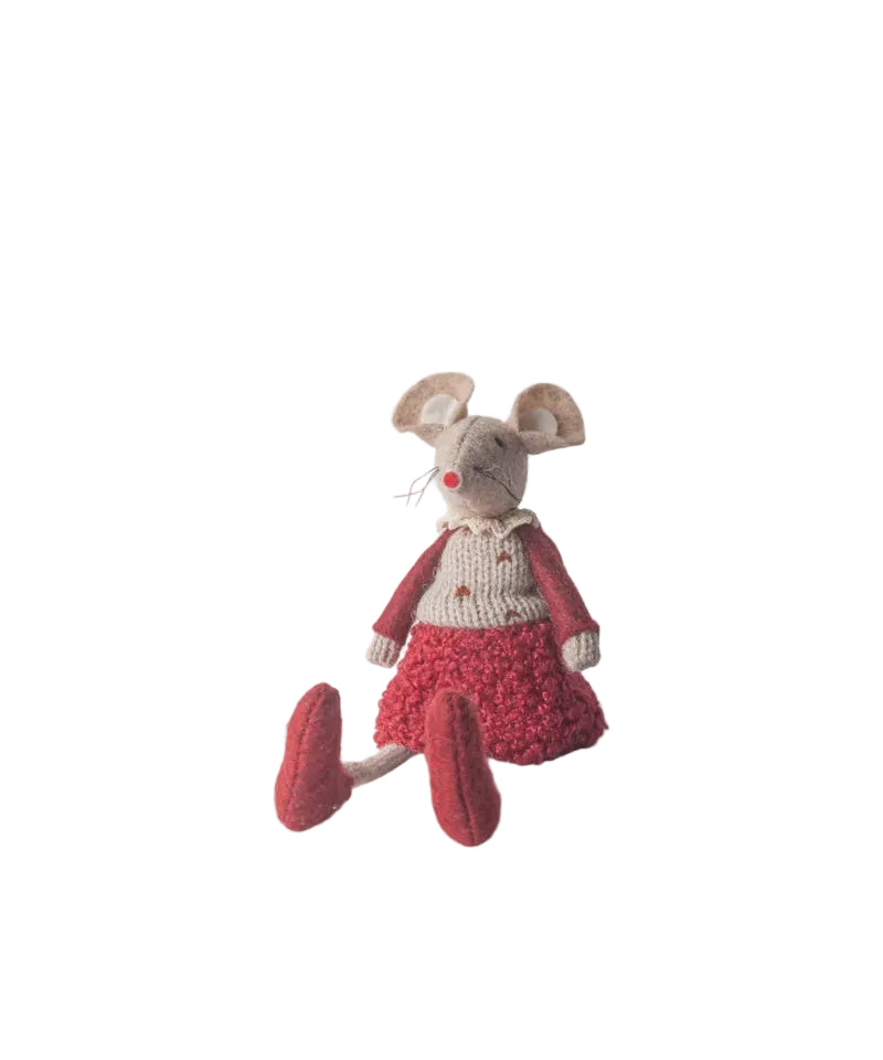 Red Edna Mouse Hanging | French Country
