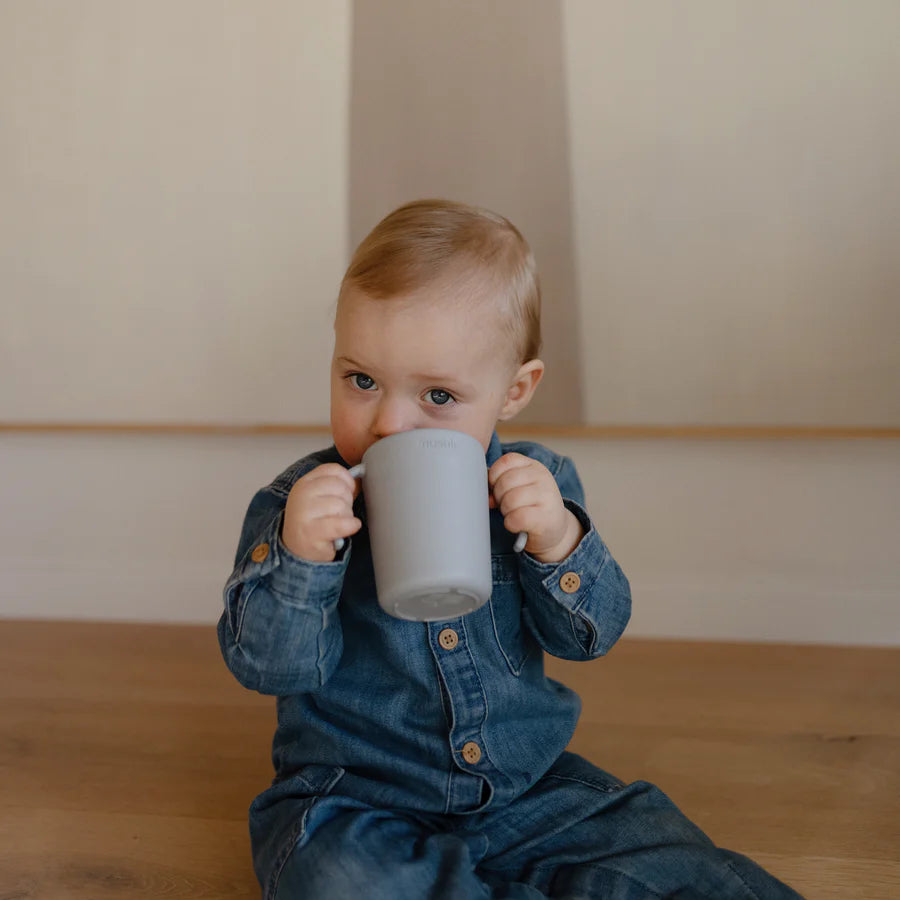 Trainer Sippy Cup with Handle - Cloud | Mushie
