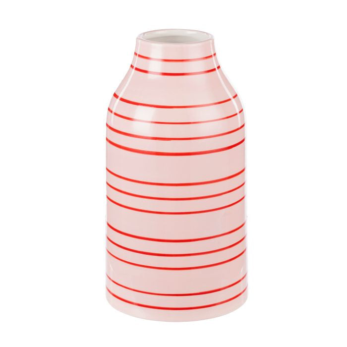 Bonnie Stripe Vase - Pink | Emporium