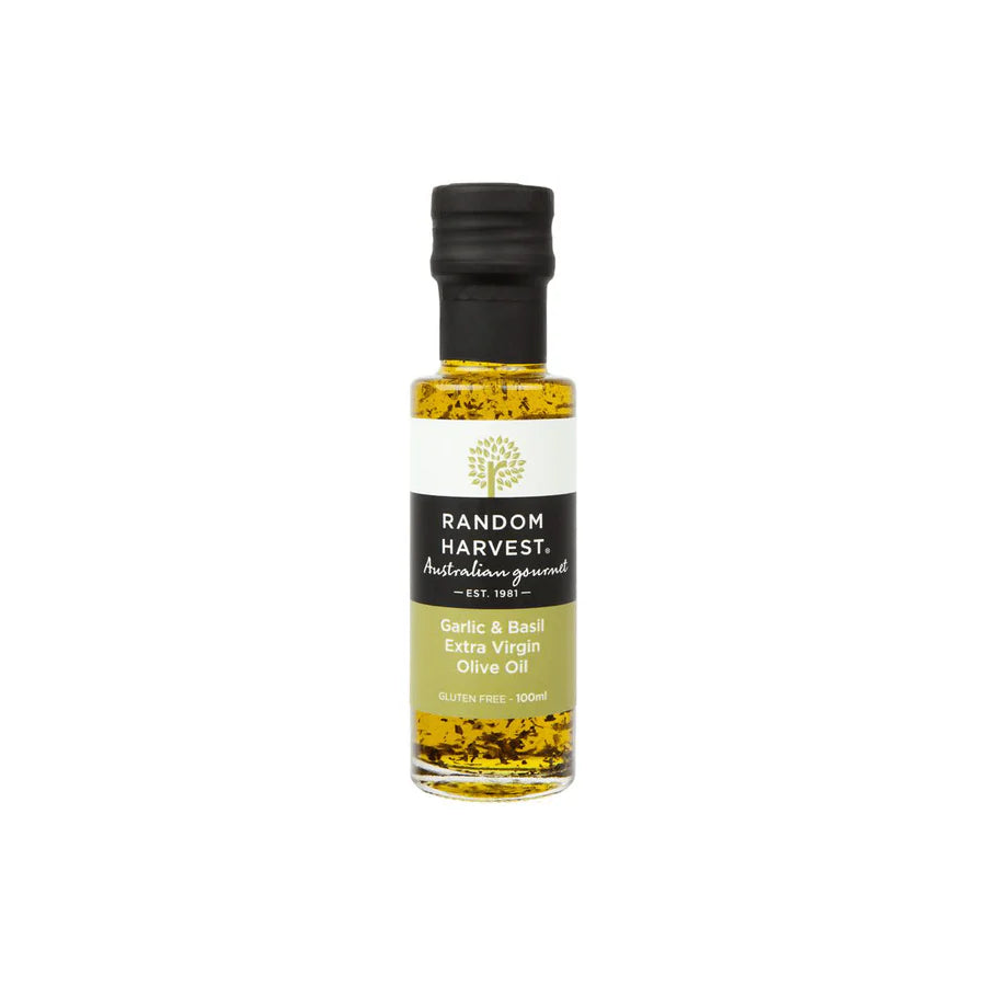 Garlic & Basil Extra Virgin Olive Oil 100mL | Random Harvest