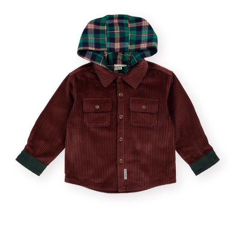 CORDUROY HOODED SHIRT | Goldie + Ace