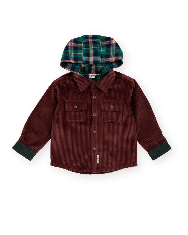CORDUROY HOODED SHIRT | Goldie + Ace