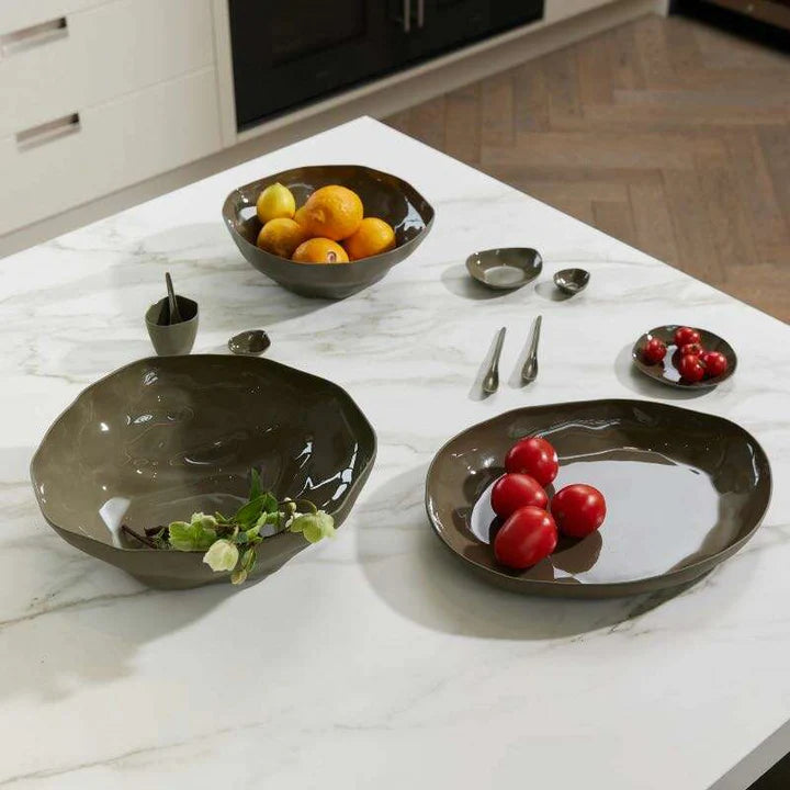 Haan Serving Bowl - Large - Green | Ned Collections