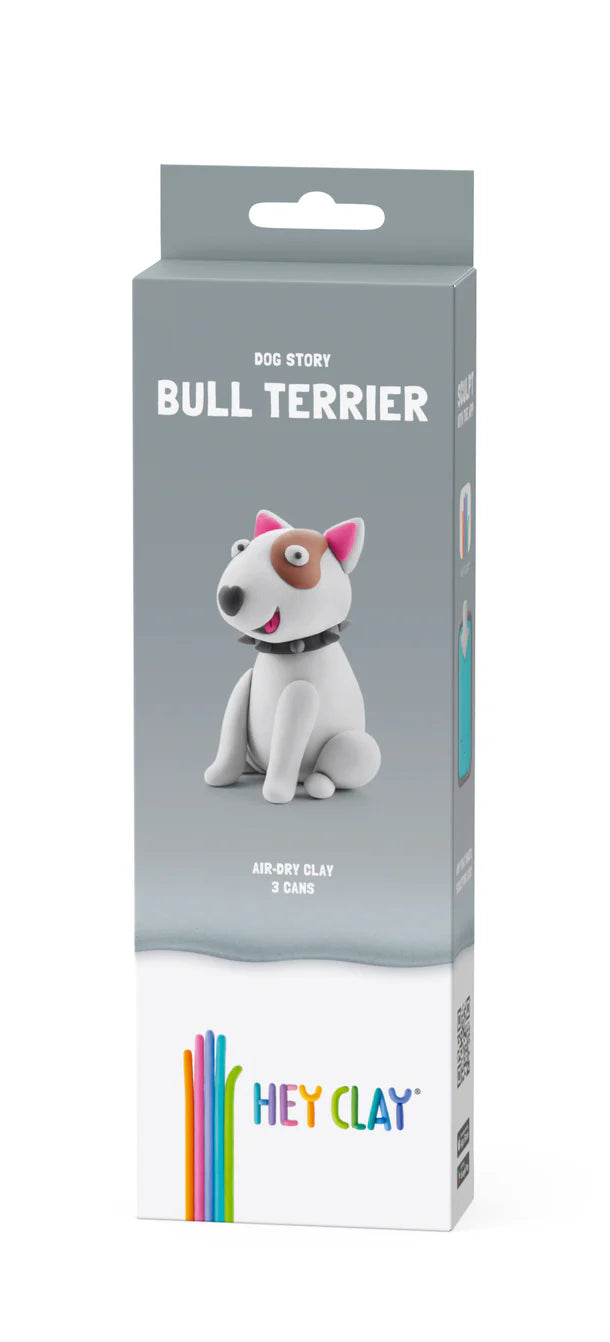DOG STORY, BULL TERRIER, 3 CANS, 5 COLOUR | Hey Clay