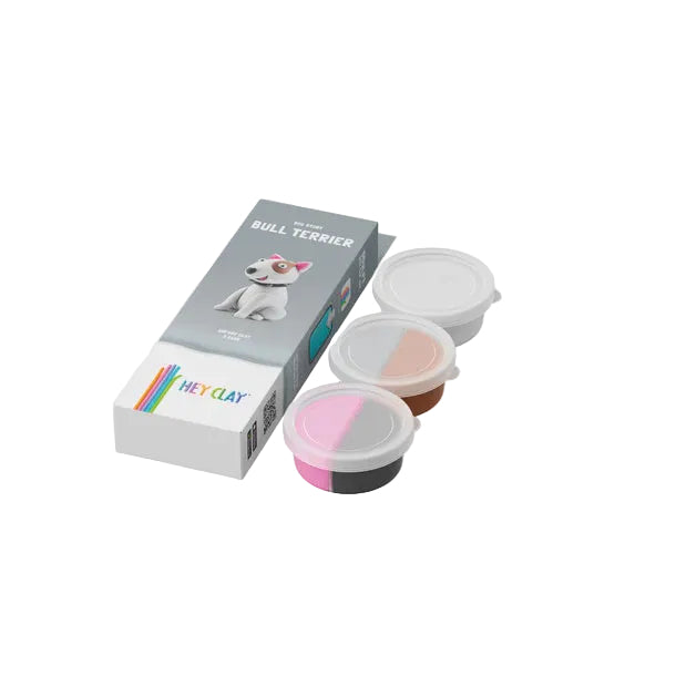 DOG STORY, BULL TERRIER, 3 CANS, 5 COLOUR | Hey Clay