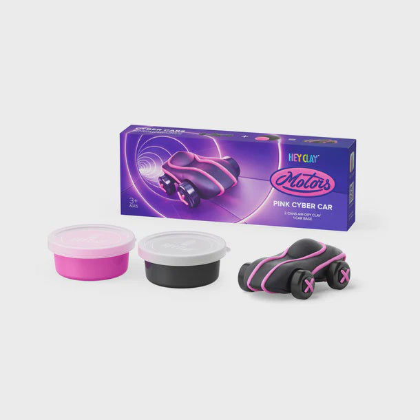 CYBER CAR (PINK), 2 cans, 1 car base, insert with stickers | Hey Clay