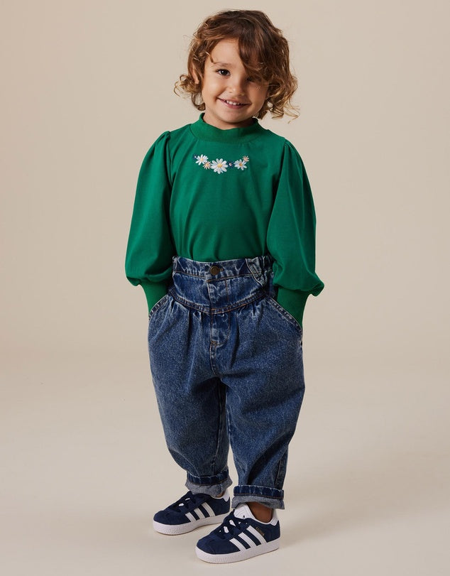 EDEN EMBROIDERED PUFF SLEEVE TOP | Goldie + Ace