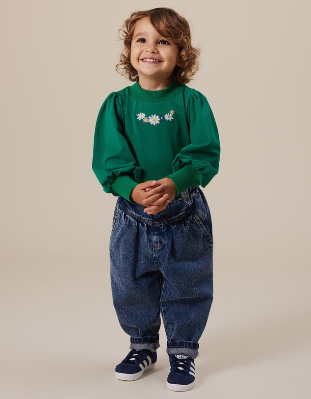 EDEN EMBROIDERED PUFF SLEEVE TOP | Goldie + Ace