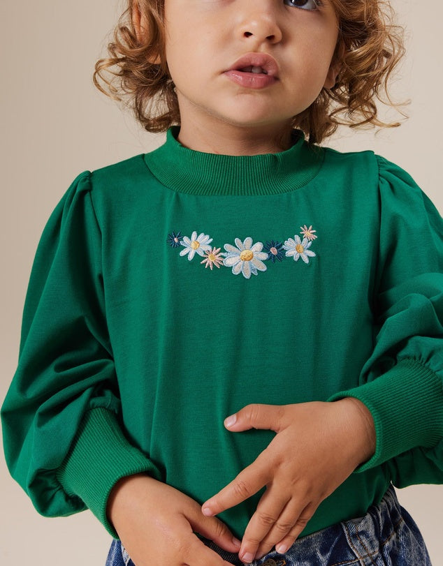 EDEN EMBROIDERED PUFF SLEEVE TOP | Goldie + Ace