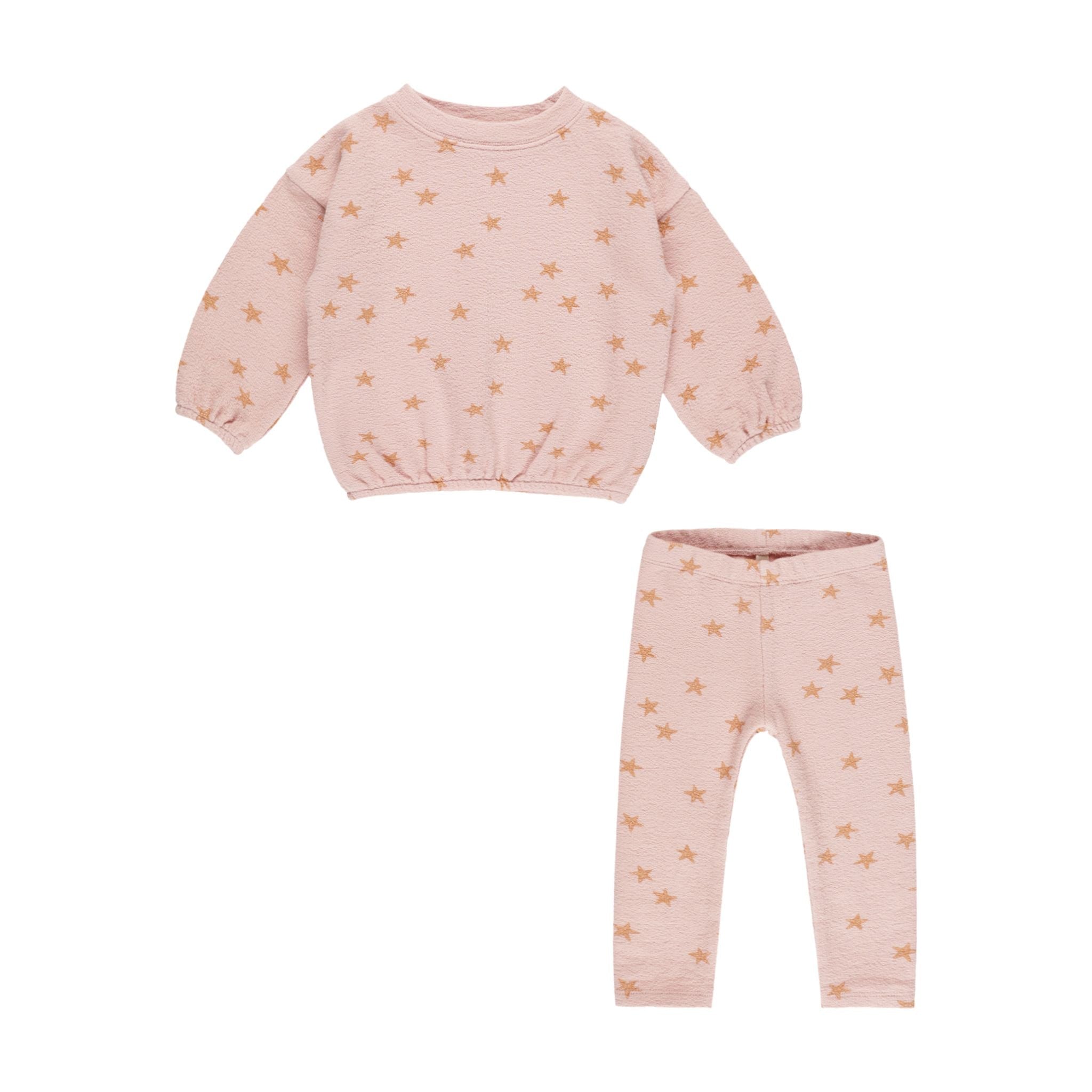 Spongy Knit Set || Starfish - PINK | Rylee + Cru