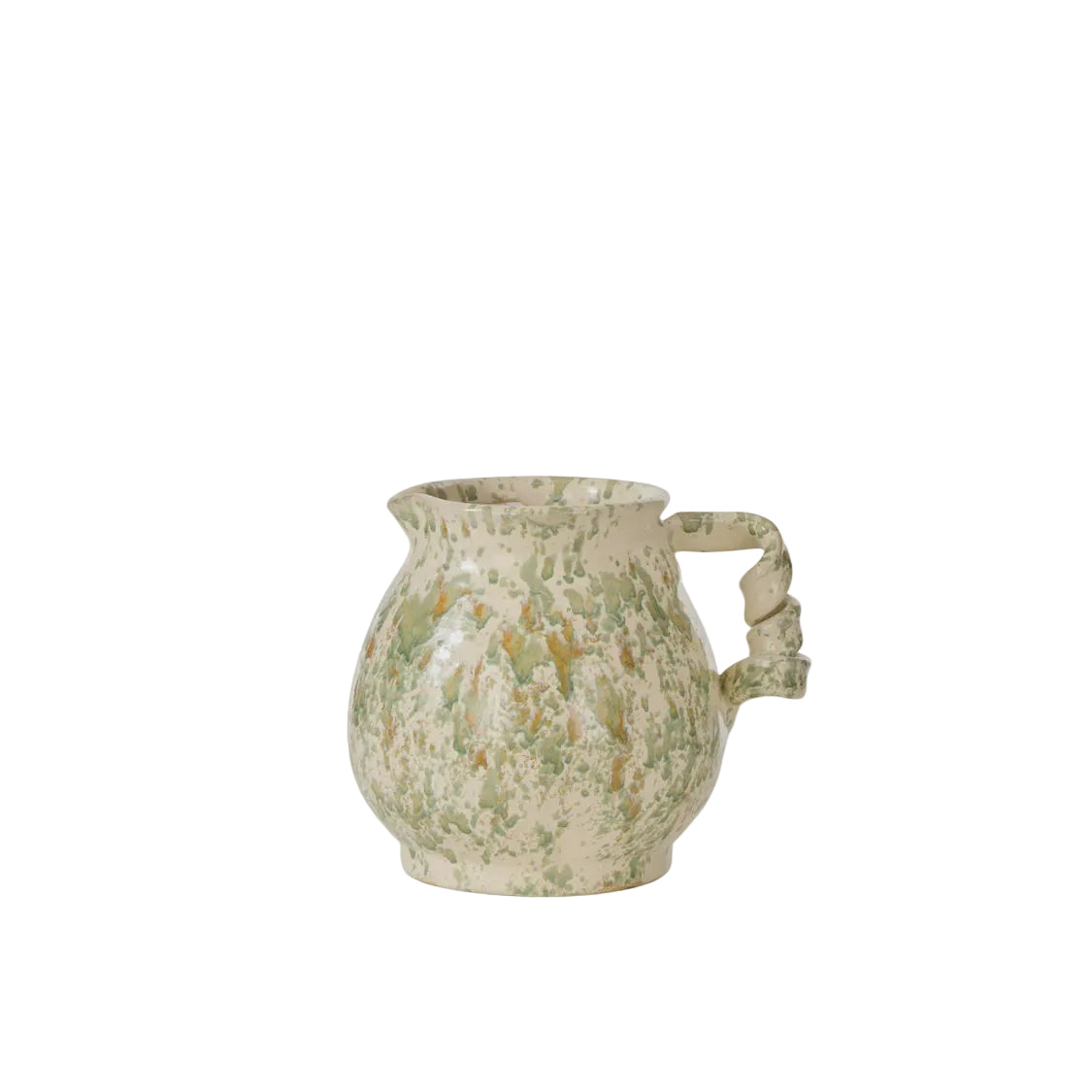 Ellio Vase Reactive Glaze Green & Cream | Society Home