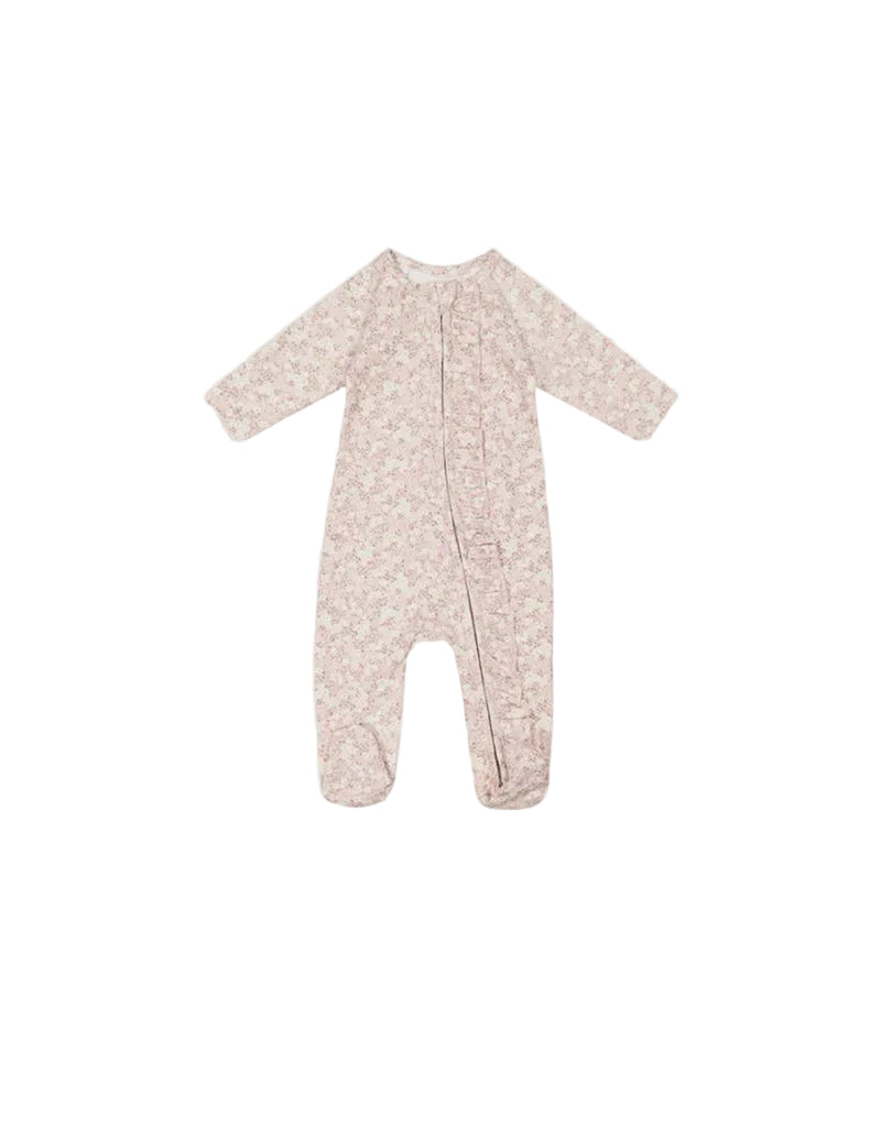 Organic Cotton Maeve Onepiece - Pansy Floral Light | Jamie Kay