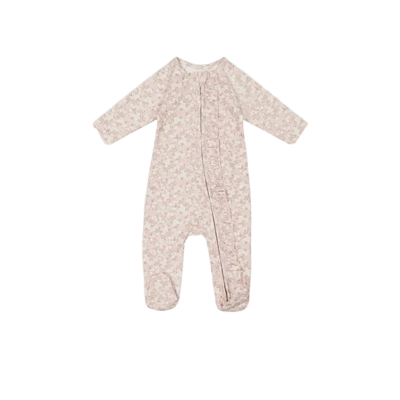 Organic Cotton Maeve Onepiece - Pansy Floral Light | Jamie Kay