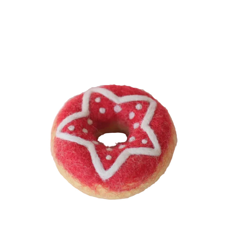 Red Christmas Star Donut | Juni Moon