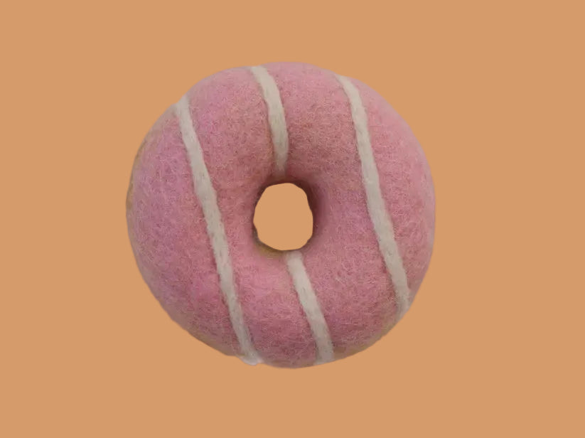 Pink Frosting Donut - White Drizzle | Juni Moon