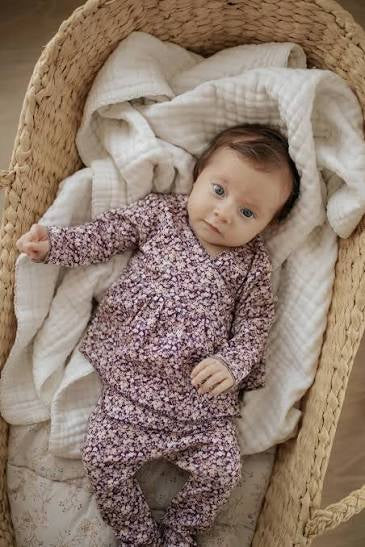 Organic Cotton Wrap Top - Lily of the Valley | Jamie Kay