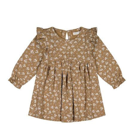 Organic Cotton Frankie Dress - Rosalie Field Caramel | Jamie Kay