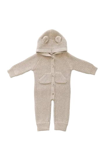 Bear Knit Onepiece - Wheat Marle | Jamie Kay