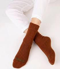 Piha Possum Merino Wool Socks - Leather Brown | Nooan