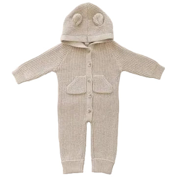 Bear Knit Onepiece - Wheat Marle | Jamie Kay