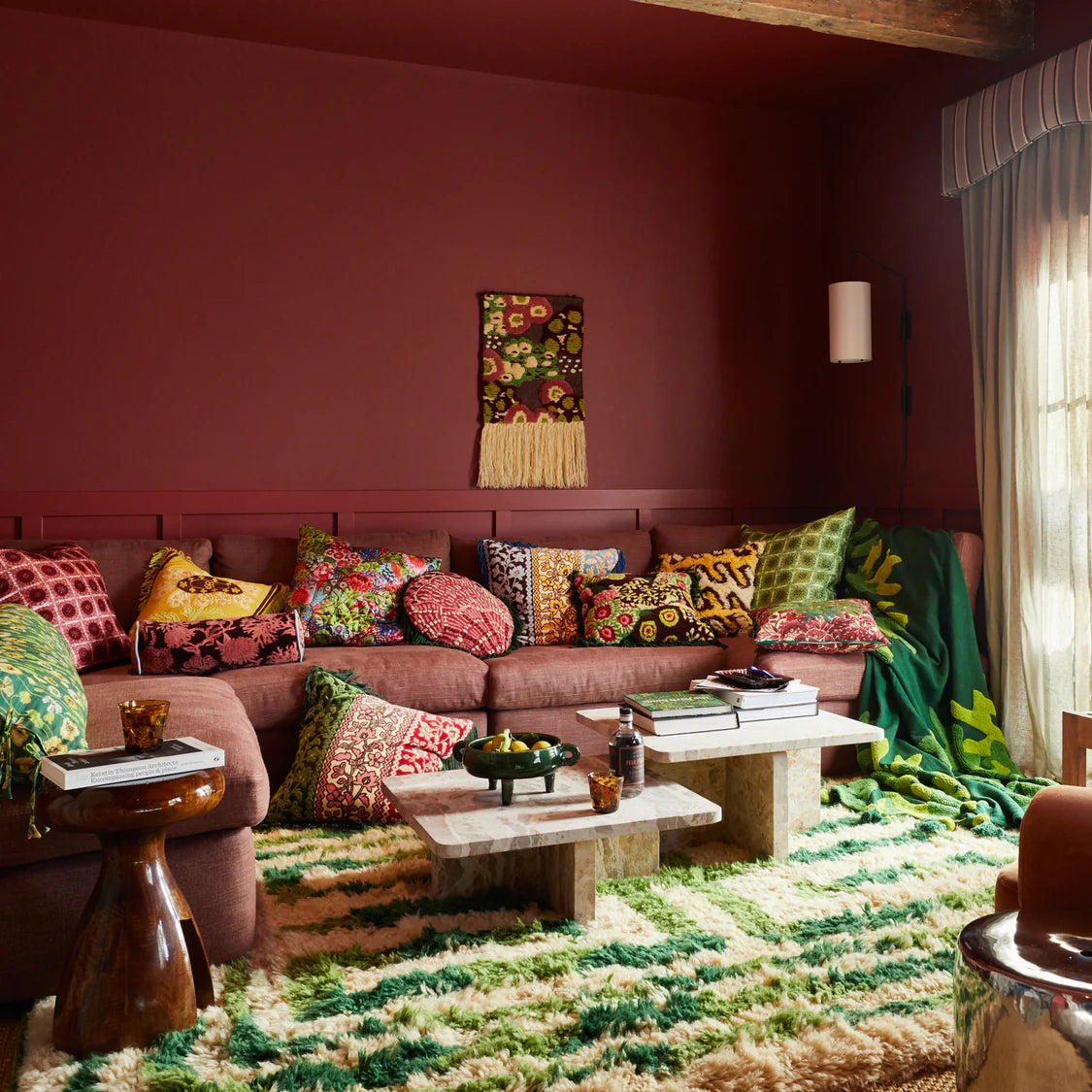 Cora Tufted Cushion - Kelp | Sage x Clare