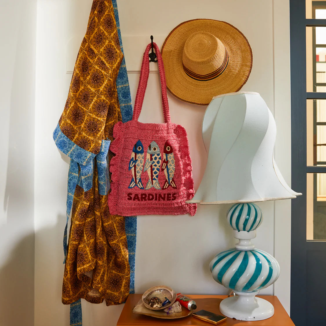 Sandria Crochet Tote Bag | Sage x Clare