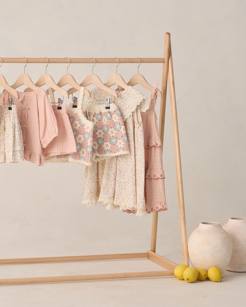 Ruffled Swing Dress || Petal Gingham - Petal | Rylee + Cru