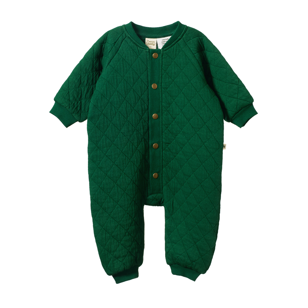 LONG SLEEVE JUNO ROMPER QUILTED - Eden | Nature Baby