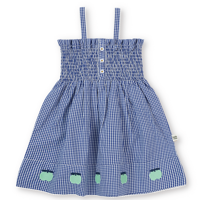 Shirred Gingham Apple Dress | Goldie + Ace