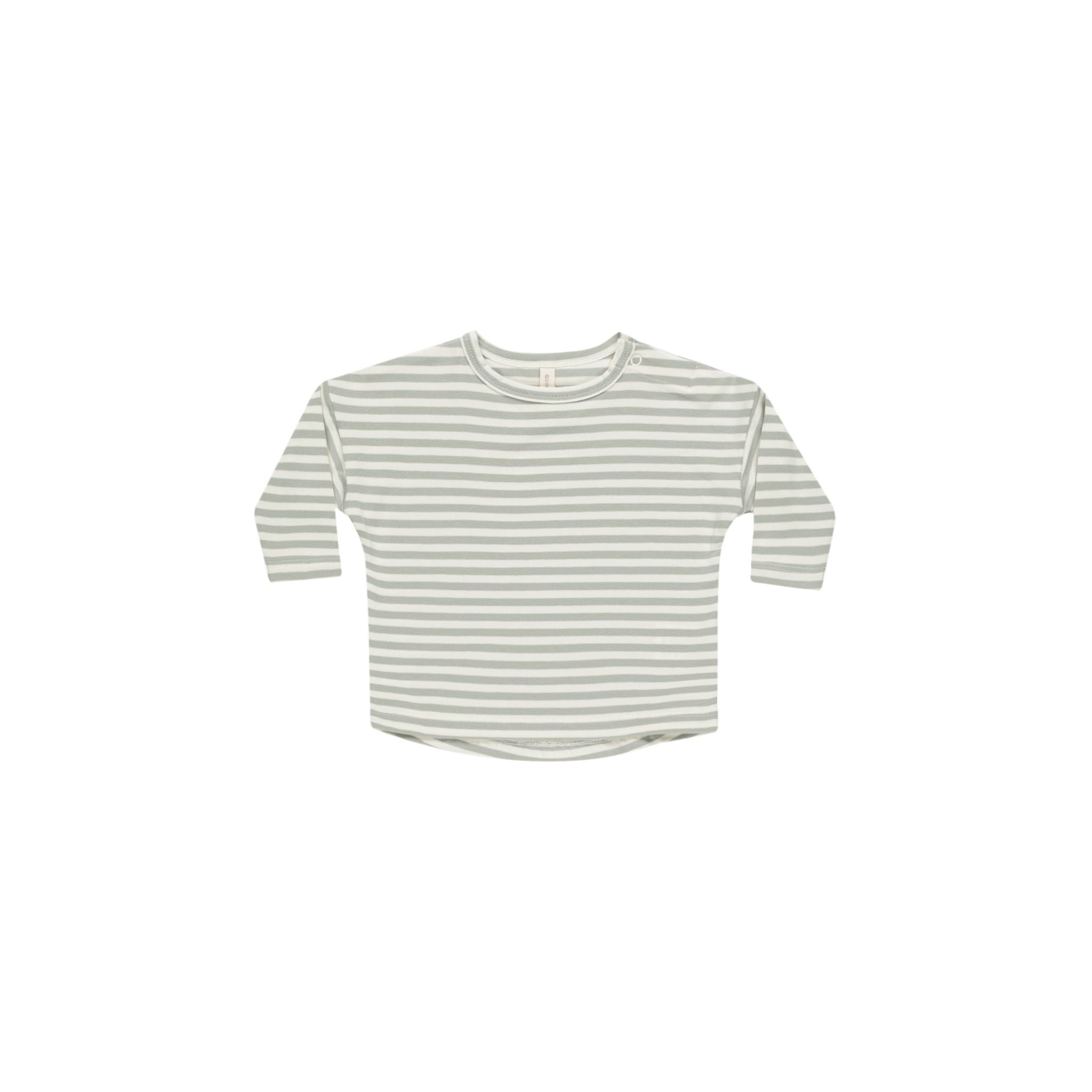 Long Sleeve Tee || Sage Stripe - SAGE | Quincy Mae
