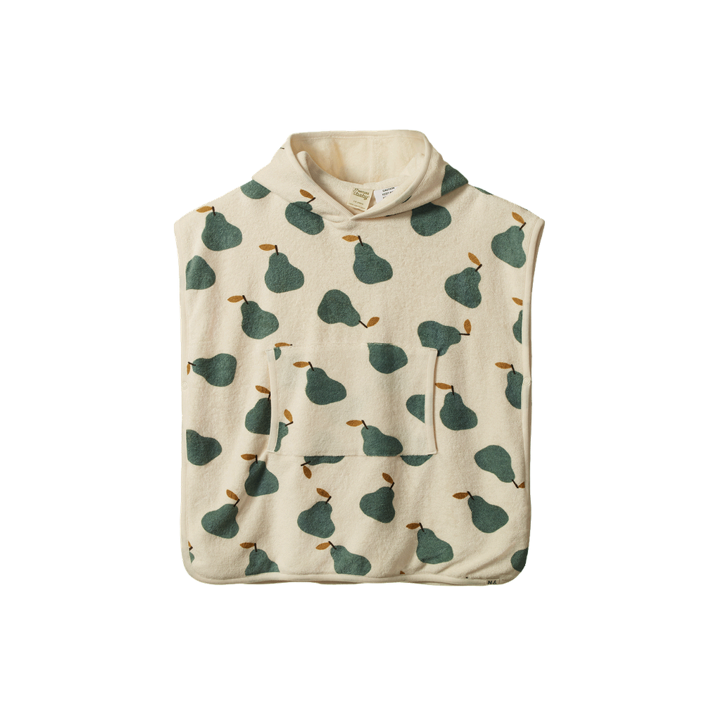 PONCHO TOWEL - Pear Print | Nature Baby