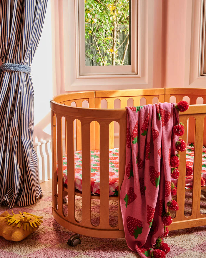 Strawberry Jam Organic Cotton Baby Fitted Sheet Cot | Kip & Co