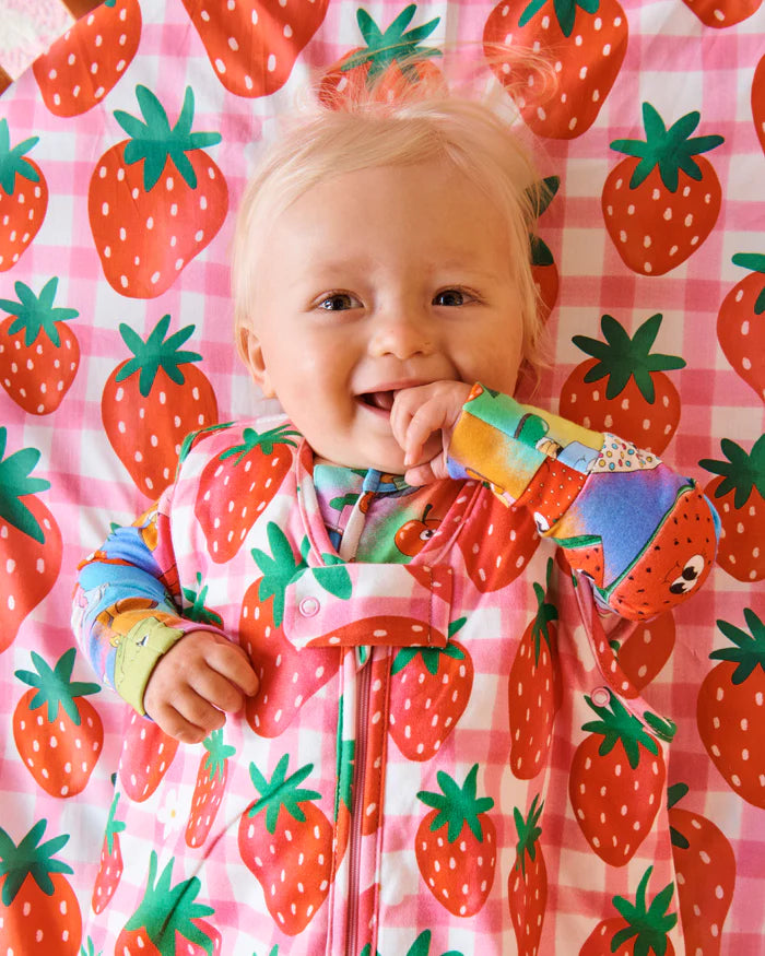 Strawberry Jam Organic Cotton Baby Fitted Sheet Cot | Kip & Co