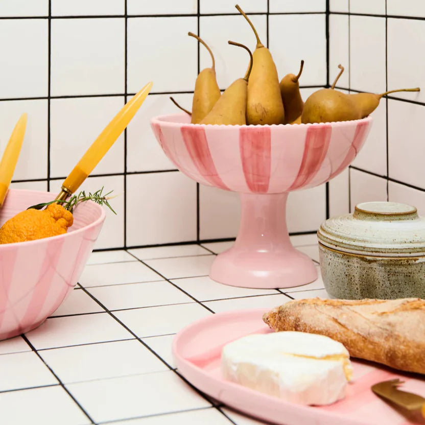 Pink Stripe Fruit Bowl One Size | Kip & Co