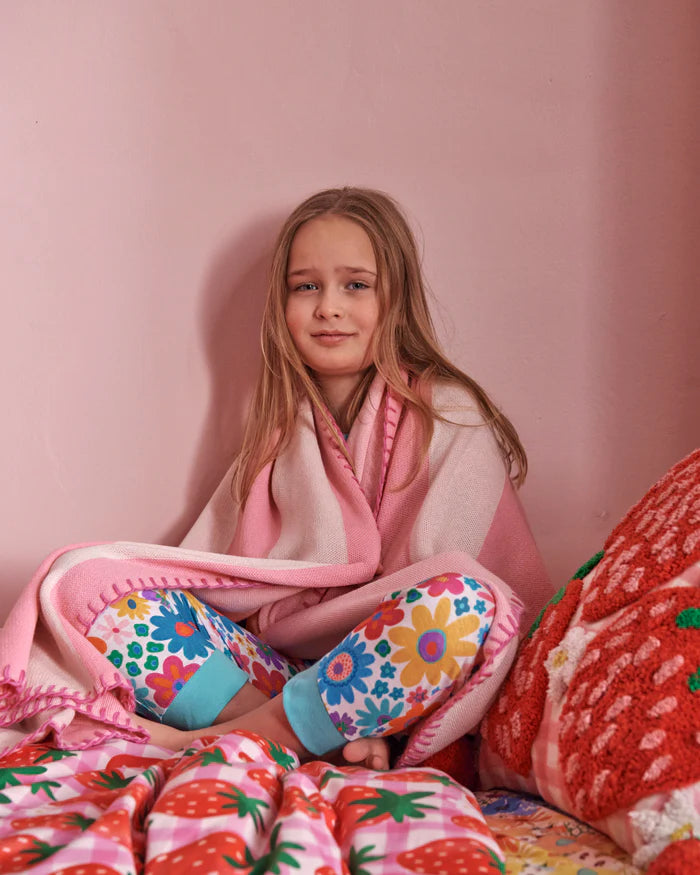 Cotton Candy Cotton Knitted Blanket | Kip & Co