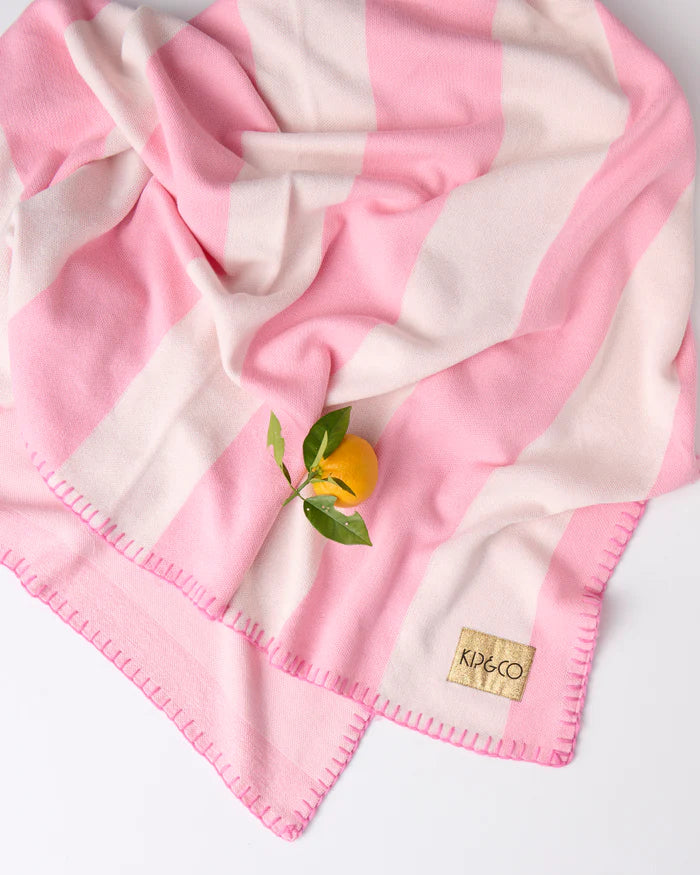 Cotton Candy Cotton Knitted Blanket | Kip & Co