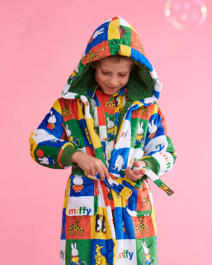 Kip&Co x Miffy Miffy's Adventures Kuddle Kids Robe Large | Kip & Co