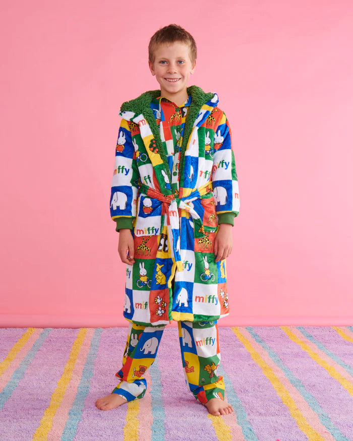 Kip&Co x Miffy Miffy's Adventures Kuddle Kids Robe Large | Kip & Co