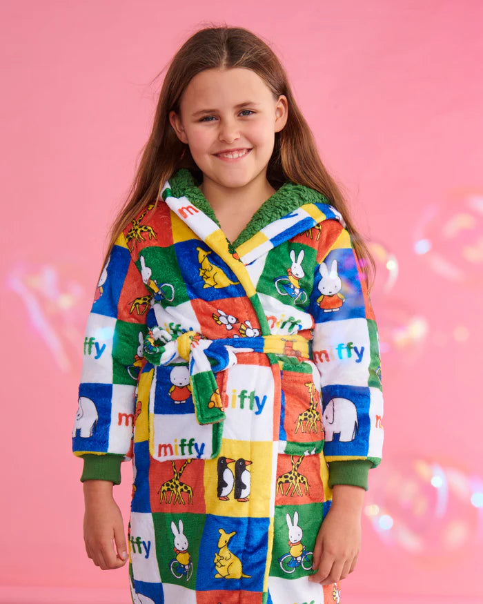 Kip&Co x Miffy Miffy's Adventures Kuddle Kids Robe Large | Kip & Co