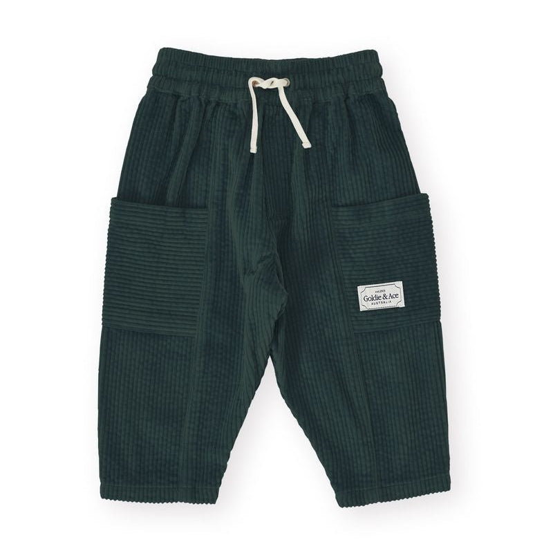 KIT CORDUROY POCKET PANT MOSS | Goldie + Ace