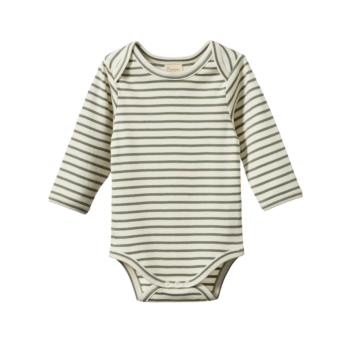 LONG SLEEVE BODYSUIT - Nettle Sailor Stripe | Nature Baby