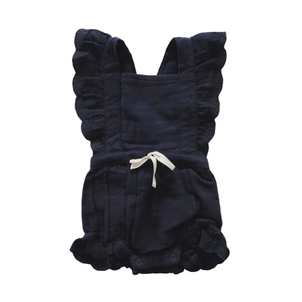 Cotton Muslin Evie Playsuit - Peacock | Jamie Kay