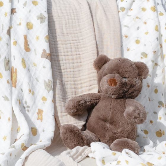 Muslin 3pk - Nectar Bear | The Little Linen Company